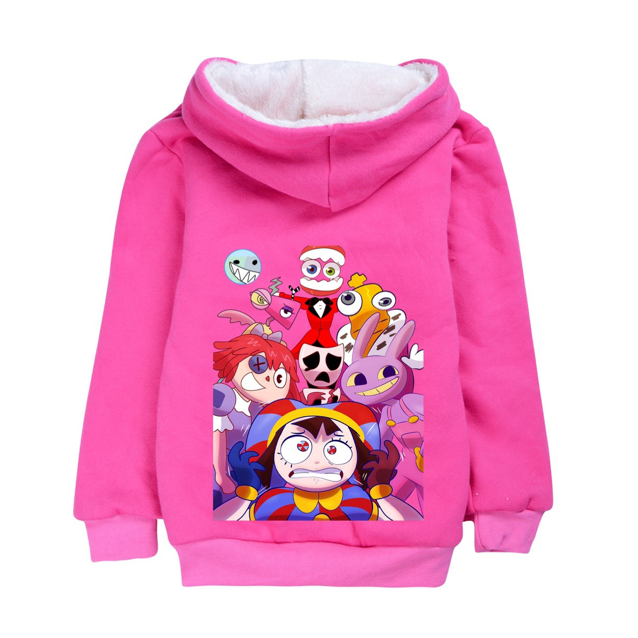 The Amazing Digital Circus Sherpa Lined Hoodie Fleece Sweatshirt Full Zip Hooded Jacket for Kids