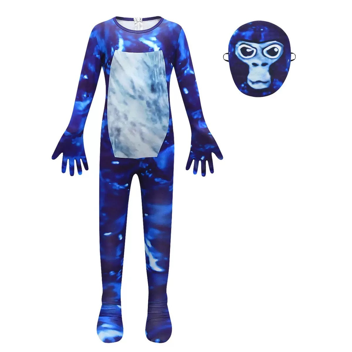 Gorilla Tag Cosplay Costume with Mask Boys Girls Bodysuit Halloween Fancy Jumpsuits