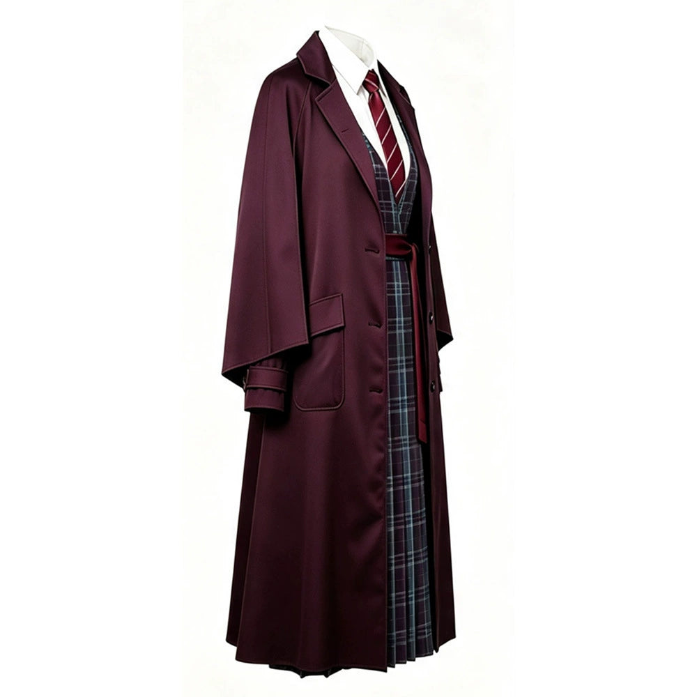2026 New Potter Hermione Cosplay Robe Quidditch Cloak Cape Hogwarts School Uniform for Kids Adults Halloween Costume