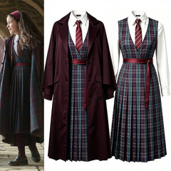 2026 New Potter Hermione Cosplay Robe Quidditch Cloak Cape Hogwarts School Uniform for Kids Adults Halloween Costume