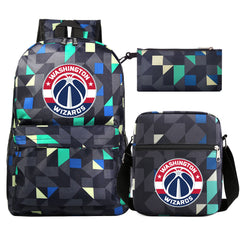 Washington Wizards Schoolbag Backpack Shoulder Bag Pencil Bag 3pcs set for Kids Students