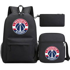 Washington Wizards Schoolbag Backpack Shoulder Bag Pencil Bag 3pcs set for Kids Students