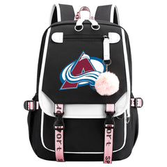 Colorado Avalanche  Hockey League Waterproof Backpack School Notebook Travel Bag USB Charging
