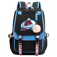 Colorado Avalanche  Hockey League Waterproof Backpack School Notebook Travel Bag USB Charging