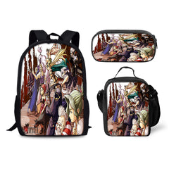 Final Fantasy Backpack Schoolbag Lunch Bag Pencil Bag for Kids Students 3PCS