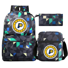 Indiana Pacers Schoolbag Backpack Shoulder Bag Pencil Bag 3pcs set for Kids Students
