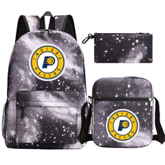 Indiana Pacers Schoolbag Backpack Shoulder Bag Pencil Bag 3pcs set for Kids Students