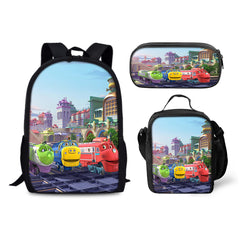 Chuggington Backpack Schoolbag Lunch Bag Pencil Bag for Kids Students 3PCS