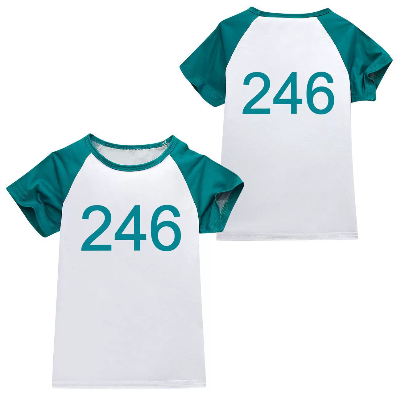 Squid Game Short Sleeve T-Shirt Boys Girls Halloween Fancy Cosplay Costume