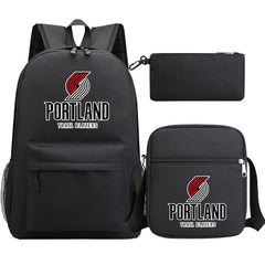 Portland Trail Blazers Schoolbag Backpack Shoulder Bag Pencil Bag 3pcs set for Kids Students