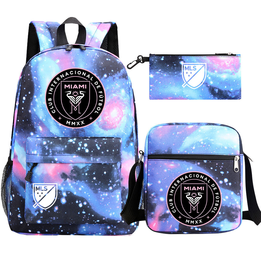 Club Internacional de Soccer Miami   Printed Schoolbag Backpack Shoulder Bag Pencil Bag 3pcs set for Kids Students