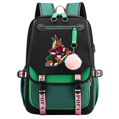 Arizona Coyotes Hockey League Waterproof Backpack School Notebook Travel Bag USB Charging