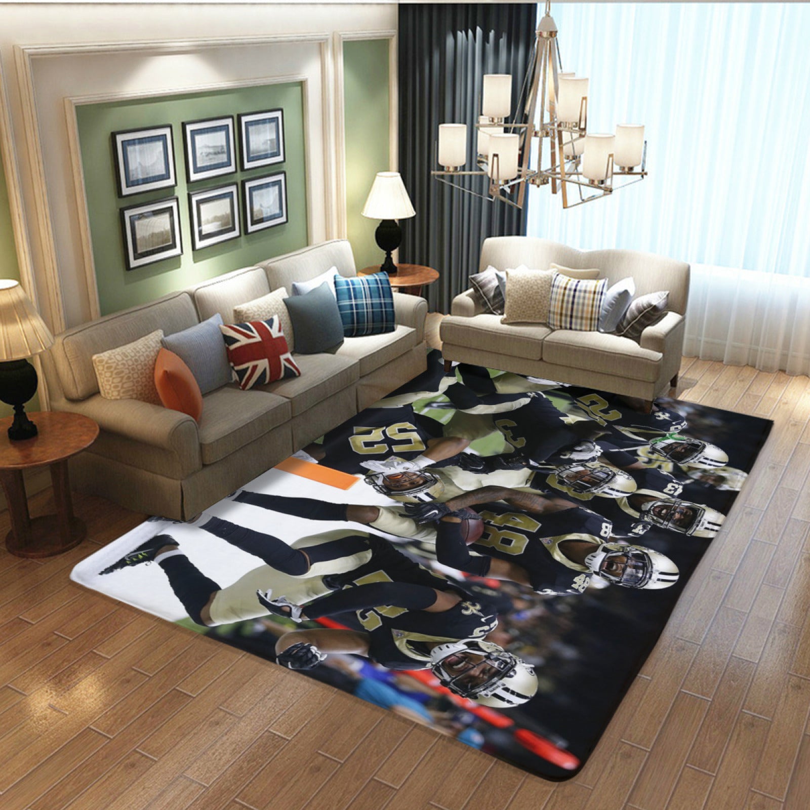 New Orleans Rugby Saints Rugs Bedroom Living Room Bathroom Carpet Mat Rug