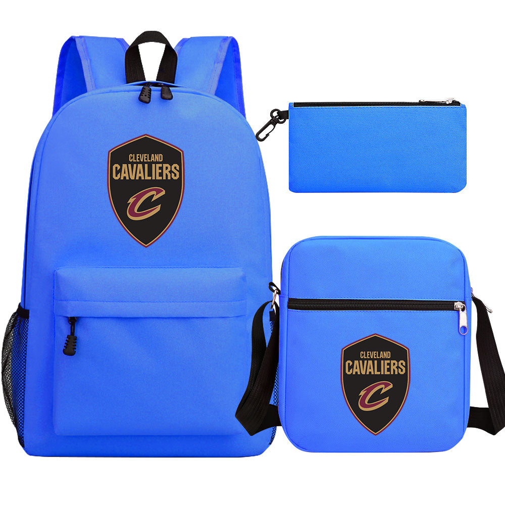 Cleveland Cavaliers Schoolbag Backpack Shoulder Bag Pencil Bag 3pcs set for Kids Students