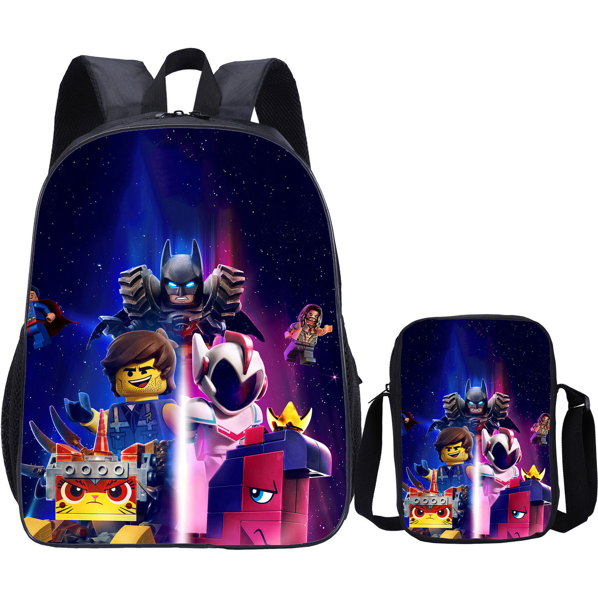 LEGO Ninjago Backpack Schoolbag Lunch Bag Pencil Bag for Kids Students 3PCS