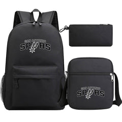 San Antonio Spurs Schoolbag Backpack Shoulder Bag Pencil Bag 3pcs set for Kids Students