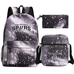 San Antonio Spurs Schoolbag Backpack Shoulder Bag Pencil Bag 3pcs set for Kids Students
