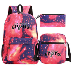 San Antonio Spurs Schoolbag Backpack Shoulder Bag Pencil Bag 3pcs set for Kids Students