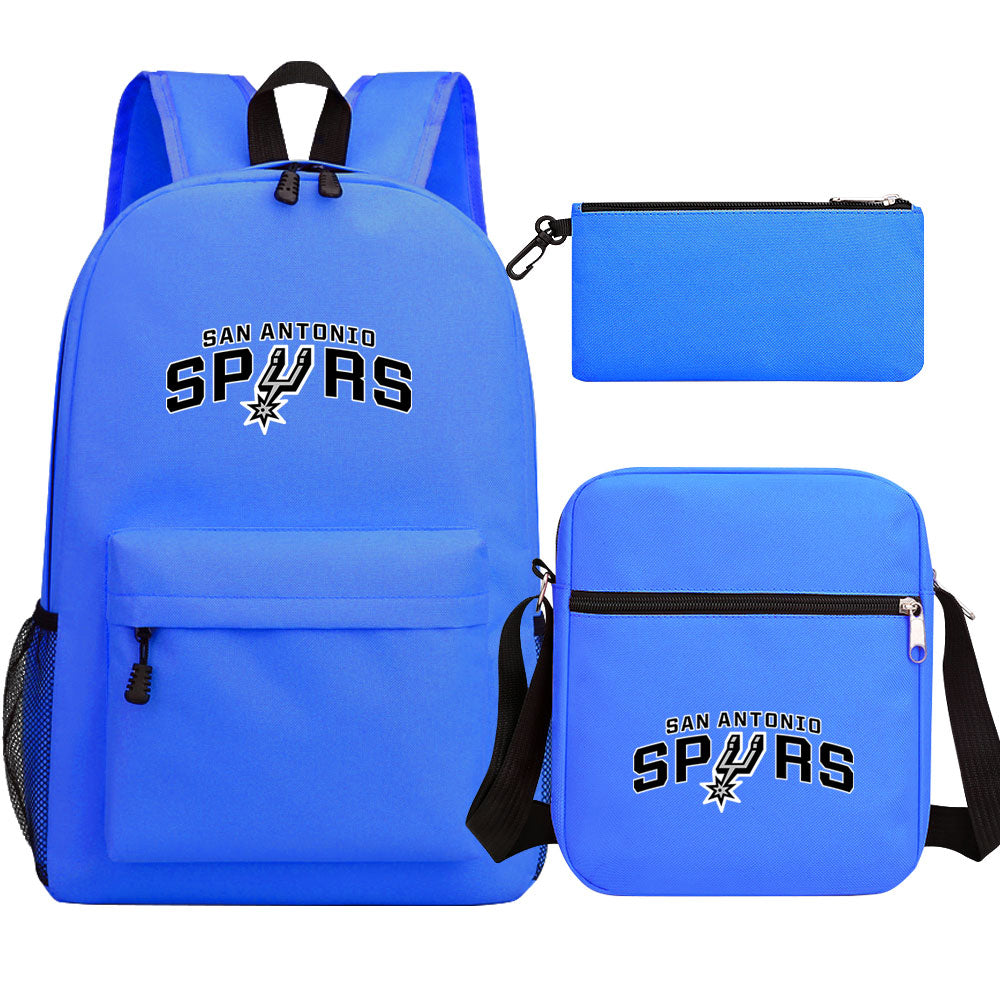 San Antonio Spurs Schoolbag Backpack Shoulder Bag Pencil Bag 3pcs set for Kids Students