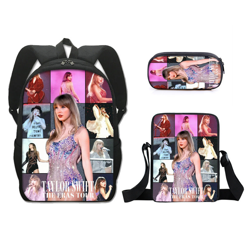 Taylor Swift Backpack Schoolbag Lunch Bag Pencil Bag for Kids Students 3PCS