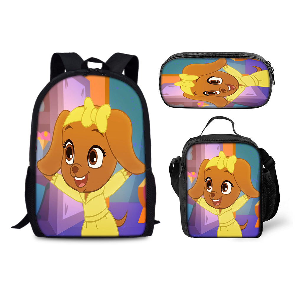 Whisker Haven Tales with the Palace Pets  Backpack Schoolbag Lunch Bag Pencil Bag for Kids Students 3PCS