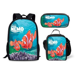 Finding Nemo Backpack Schoolbag Lunch Bag Pencil Bag for Kids Students 3PCS