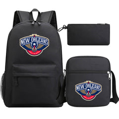 New Orleans Pelicans Schoolbag Backpack Shoulder Bag Pencil Bag 3pcs set for Kids Students