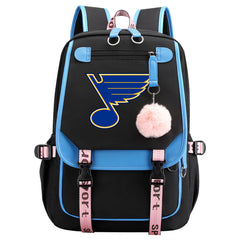 St Louis Blues Hockey League Waterproof Backpack School Notebook Travel Bag USB Charging