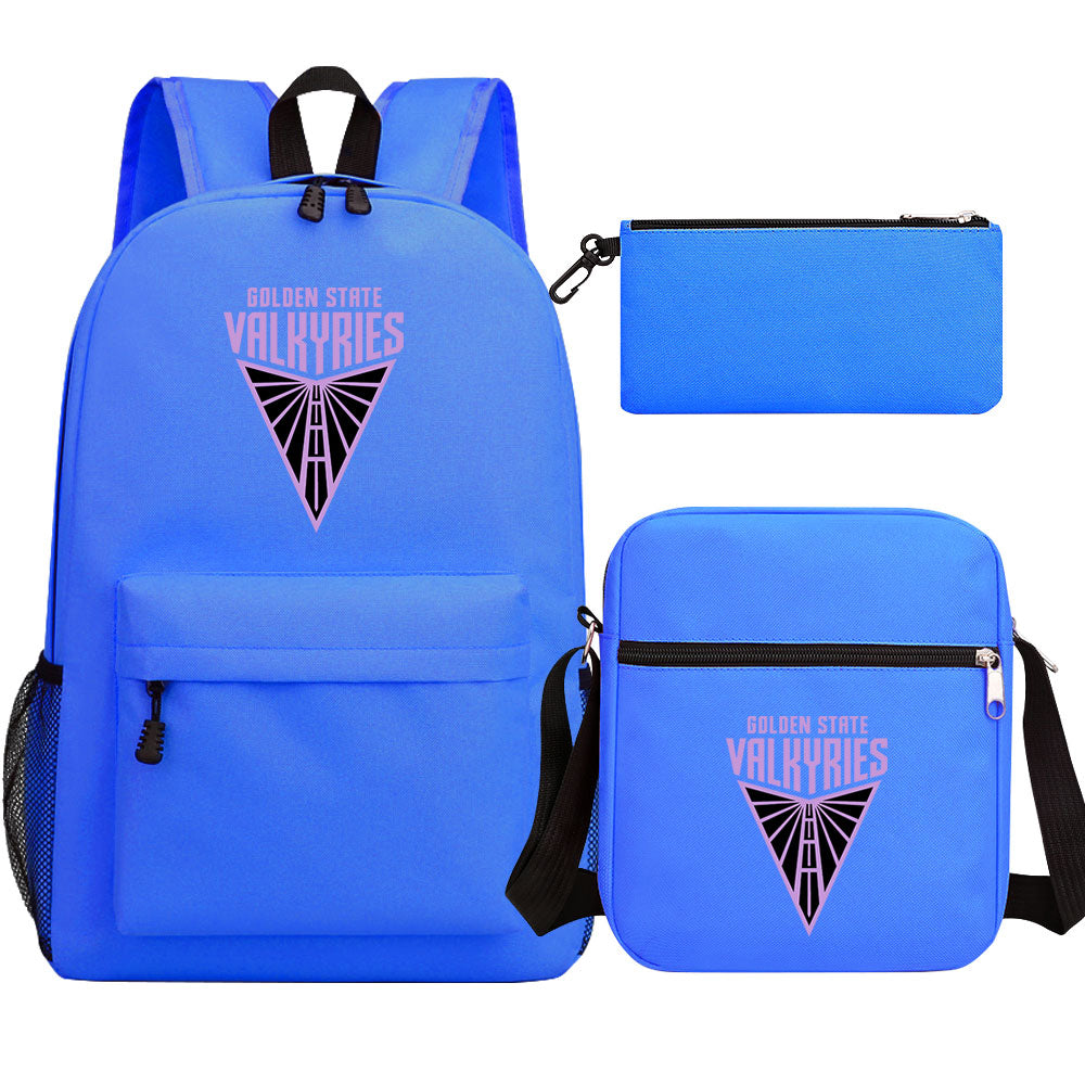 Golden State Valkyries Schoolbag Backpack Shoulder Bag Pencil Bag 3pcs set for Kids Students