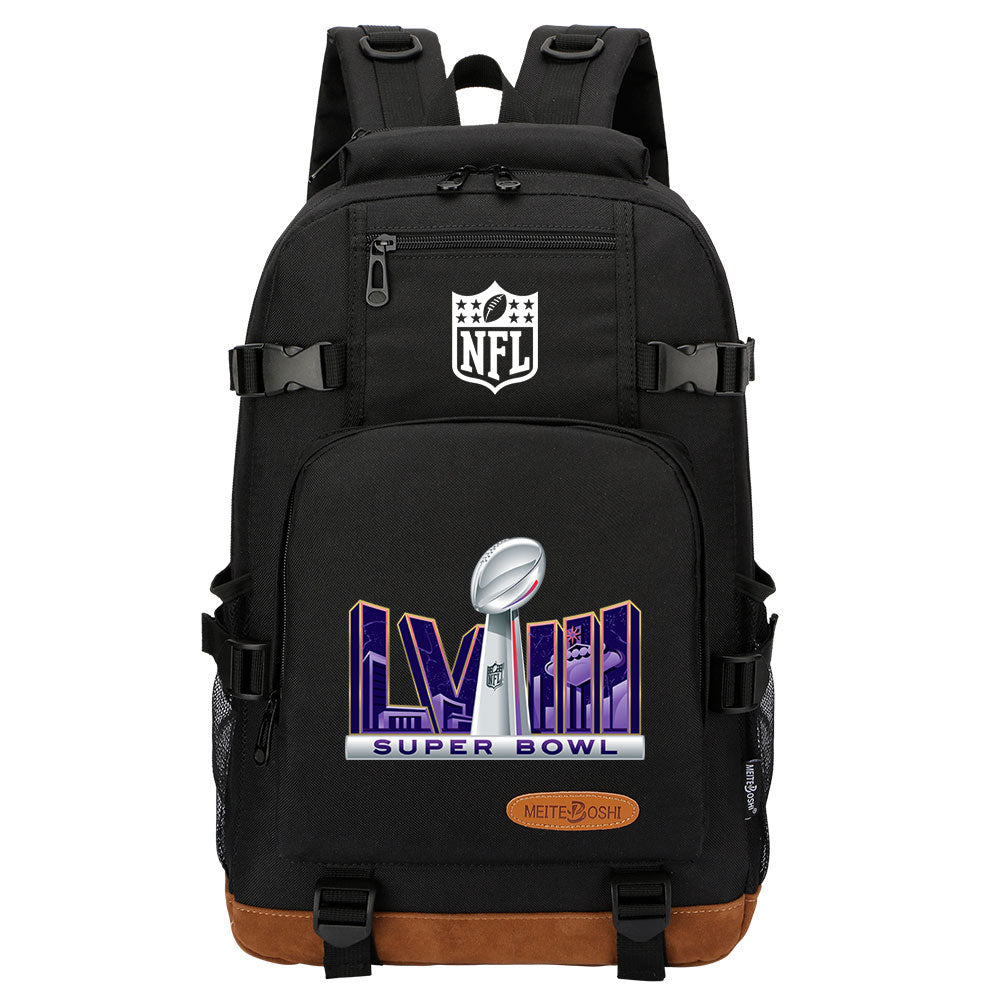 Football Team Rugby Waterproof Backpack School Notebook Travel Bag