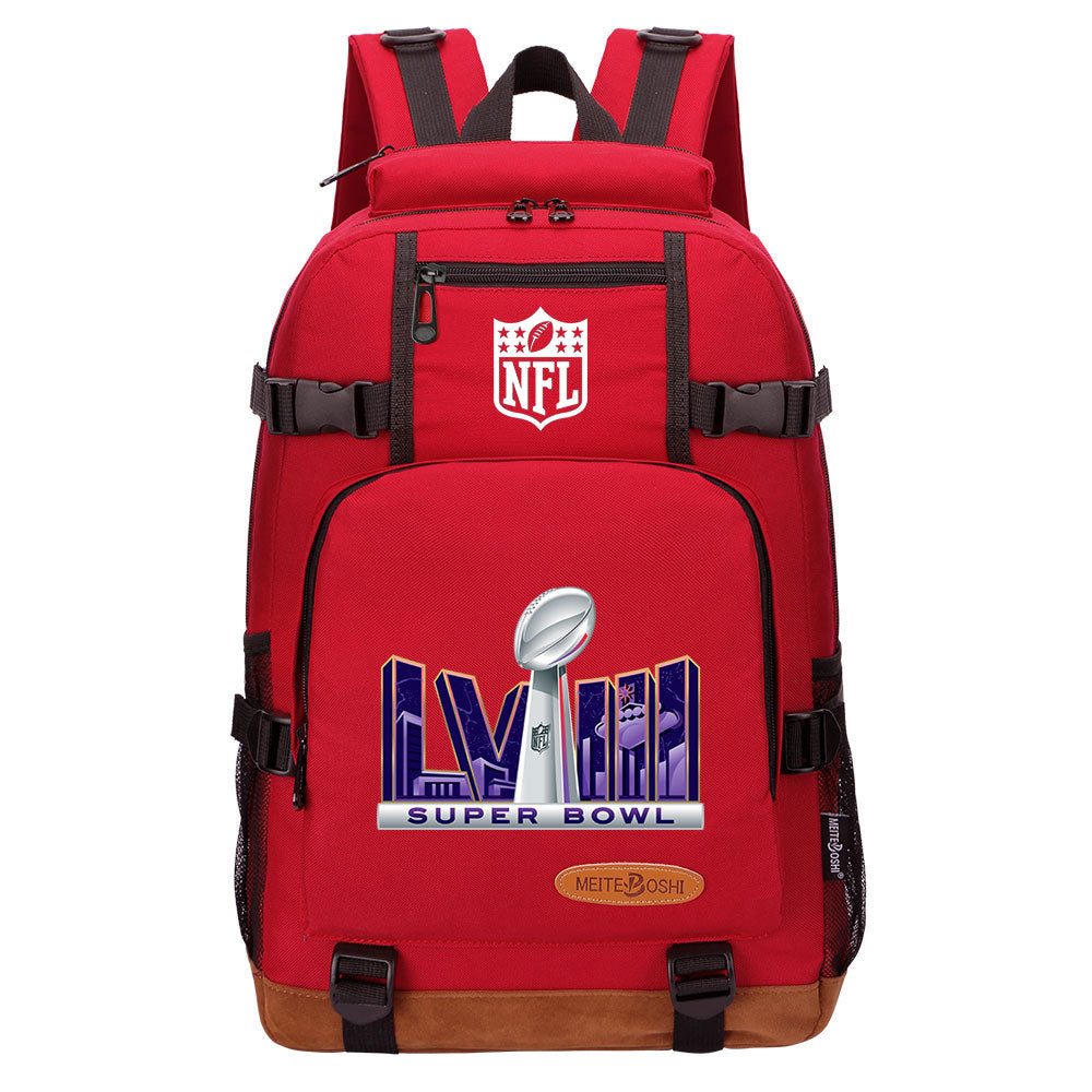 Football Team Rugby Waterproof Backpack School Notebook Travel Bag