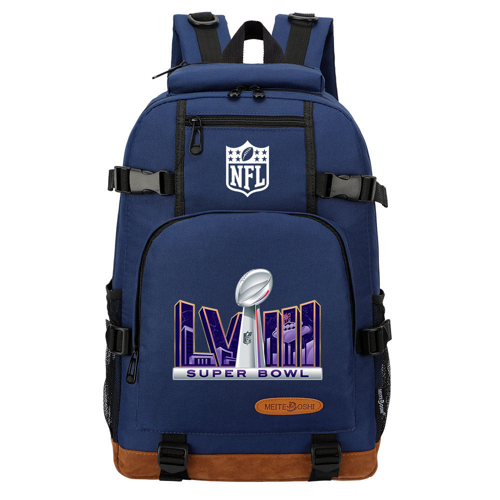 Football Team Rugby Waterproof Backpack School Notebook Travel Bag
