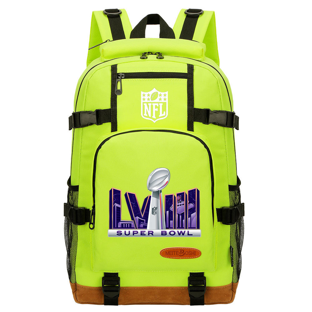 Football Team Rugby Waterproof Backpack School Notebook Travel Bag