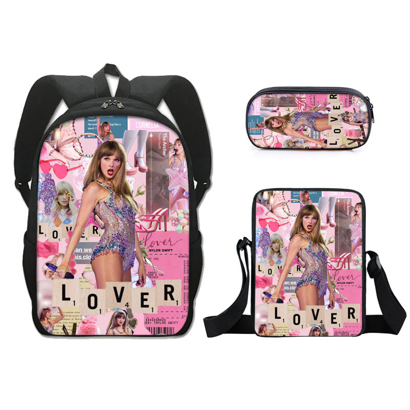 Taylor Swift Backpack Schoolbag Lunch Bag Pencil Bag for Kids Students 3PCS