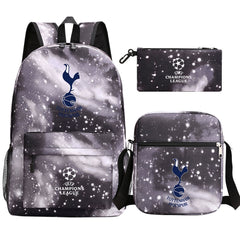 Tottenham Hotspur Football Club Schoolbag Backpack Shoulder Bag Pencil Bag 3pcs set for Kids Students