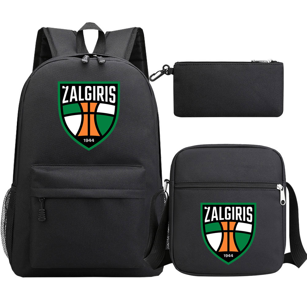 Zalgiris Schoolbag Backpack Shoulder Bag Pencil Bag 3pcs set for Kids Students