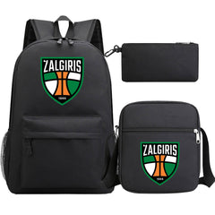 Zalgiris Schoolbag Backpack Shoulder Bag Pencil Bag 3pcs set for Kids Students