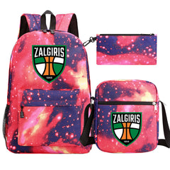 Zalgiris Schoolbag Backpack Shoulder Bag Pencil Bag 3pcs set for Kids Students