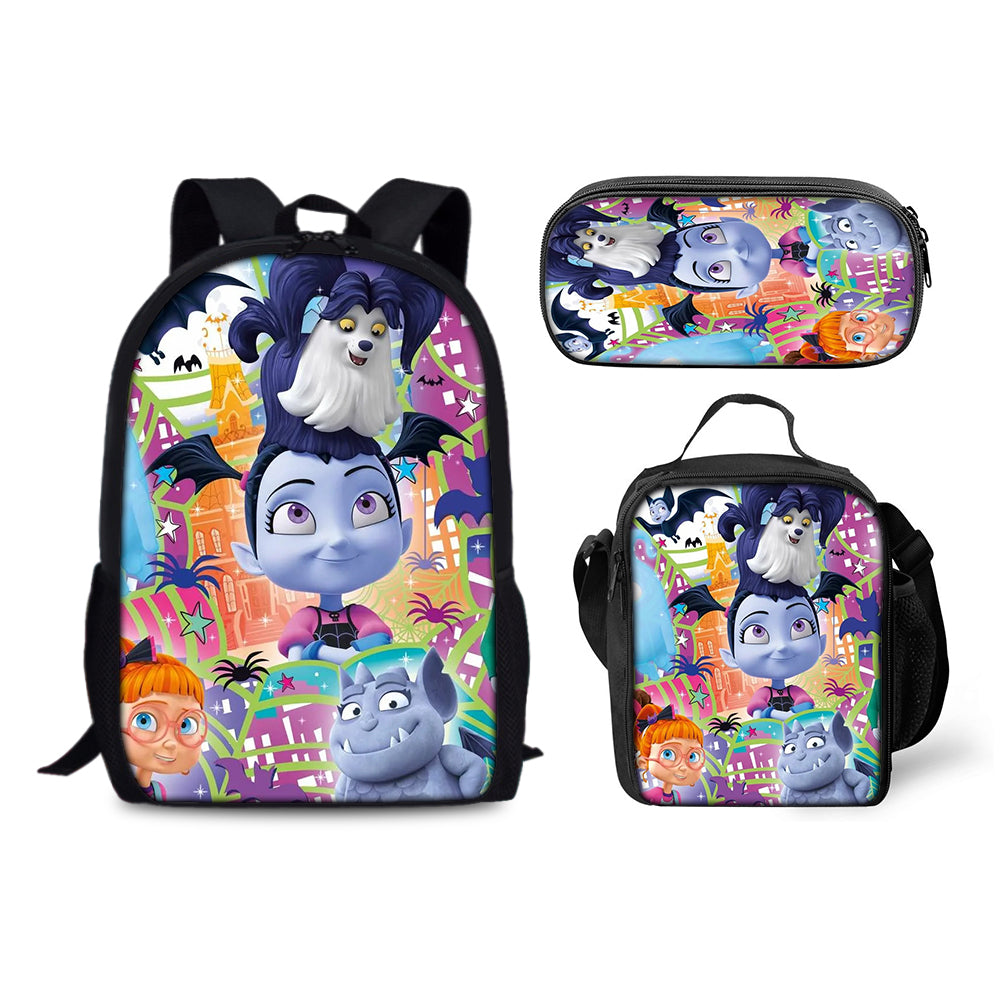 Vampirina Backpack Schoolbag Lunch Bag Pencil Bag for Kids Students 3PCS