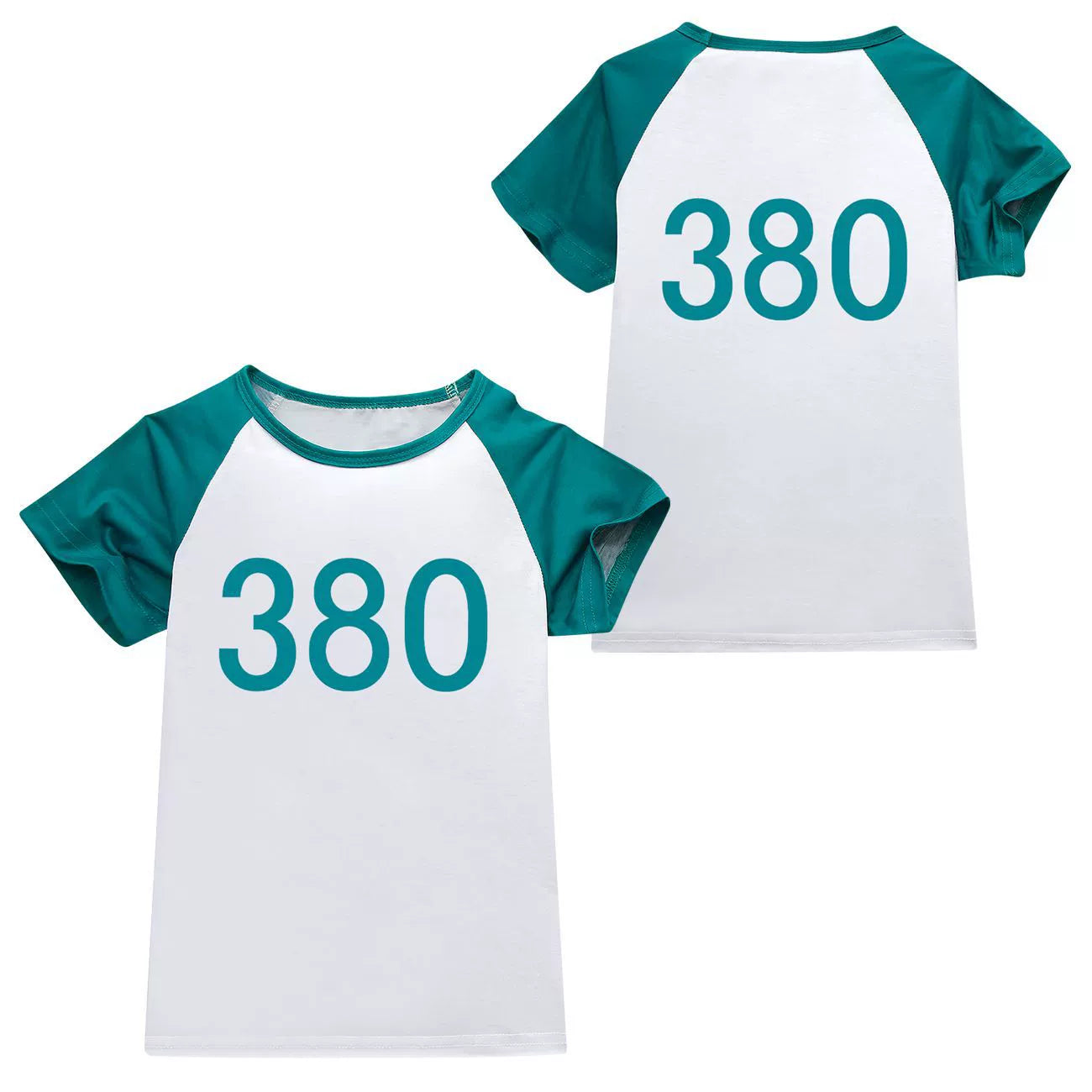Squid Game Short Sleeve T-Shirts Boys Girls Halloween Fancy Cosplay Costume