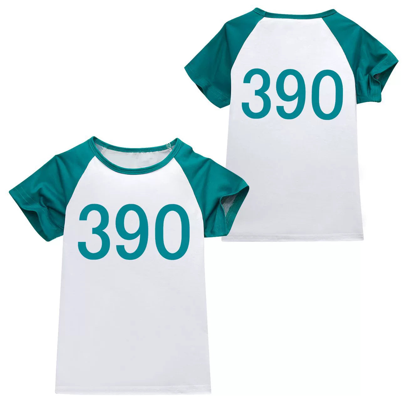 Squid Game Short Sleeve T-Shirt Boys Girls Halloween Fancy Cosplay Costume