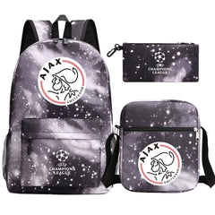 Amsterdamsche Football Club Schoolbag Backpack Shoulder Bag Pencil Bag 3pcs set for Kids Students