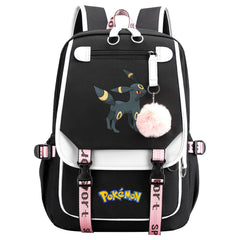 Pokemon Umbreon Waterproof Backpack School Notebook Travel Bags USB Charging