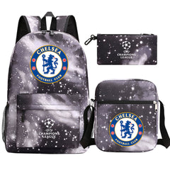 Chelsea Football Club Schoolbag Backpack Shoulder Bag Pencil Bag 3pcs set for Kids Students