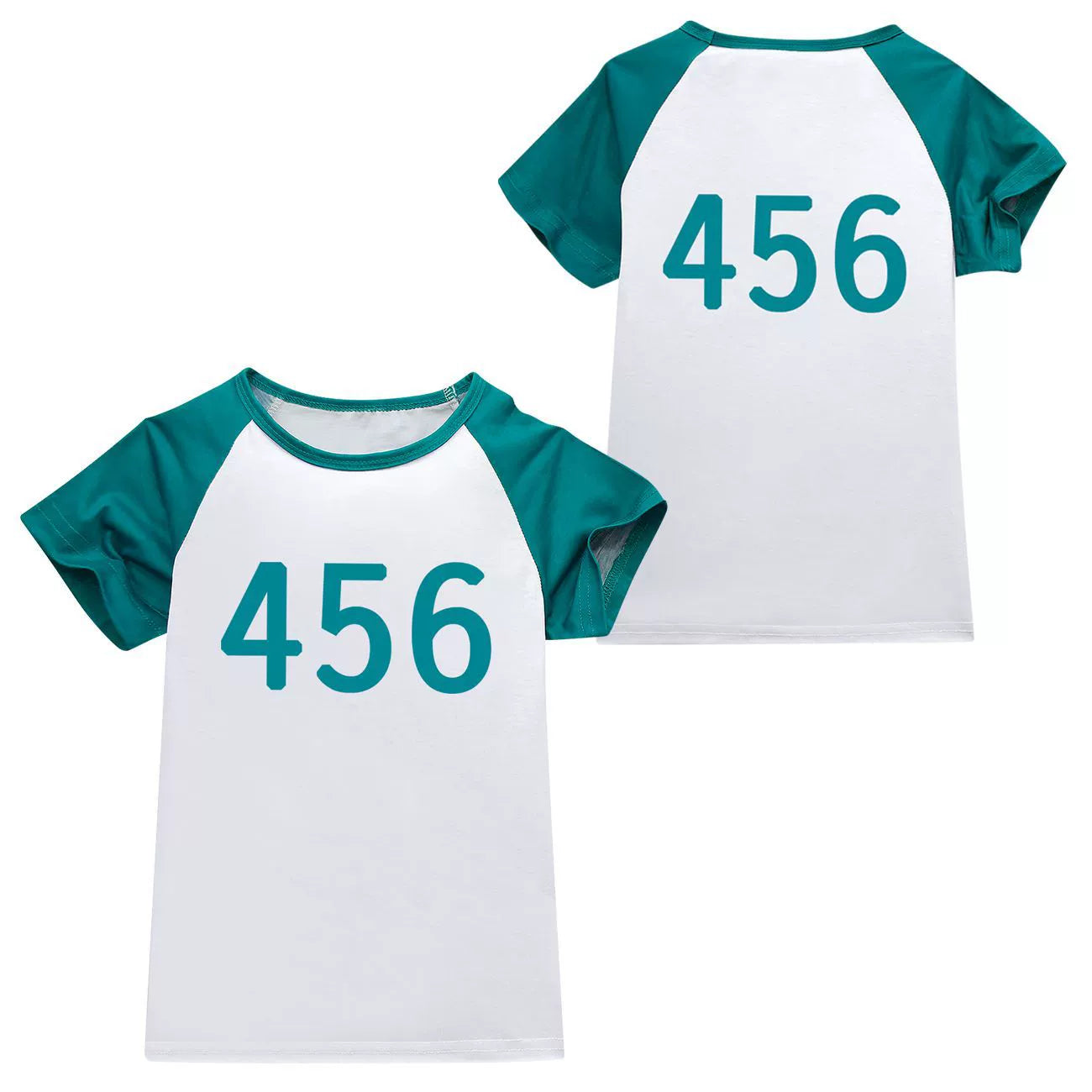 Squid Game Short Sleeve T-Shirt Boys Girls Halloween Fancy Cosplay Costume