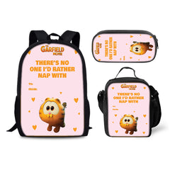 Garfield Backpack Schoolbag Lunch Bag Pencil Bag for Kids Students 3PCS