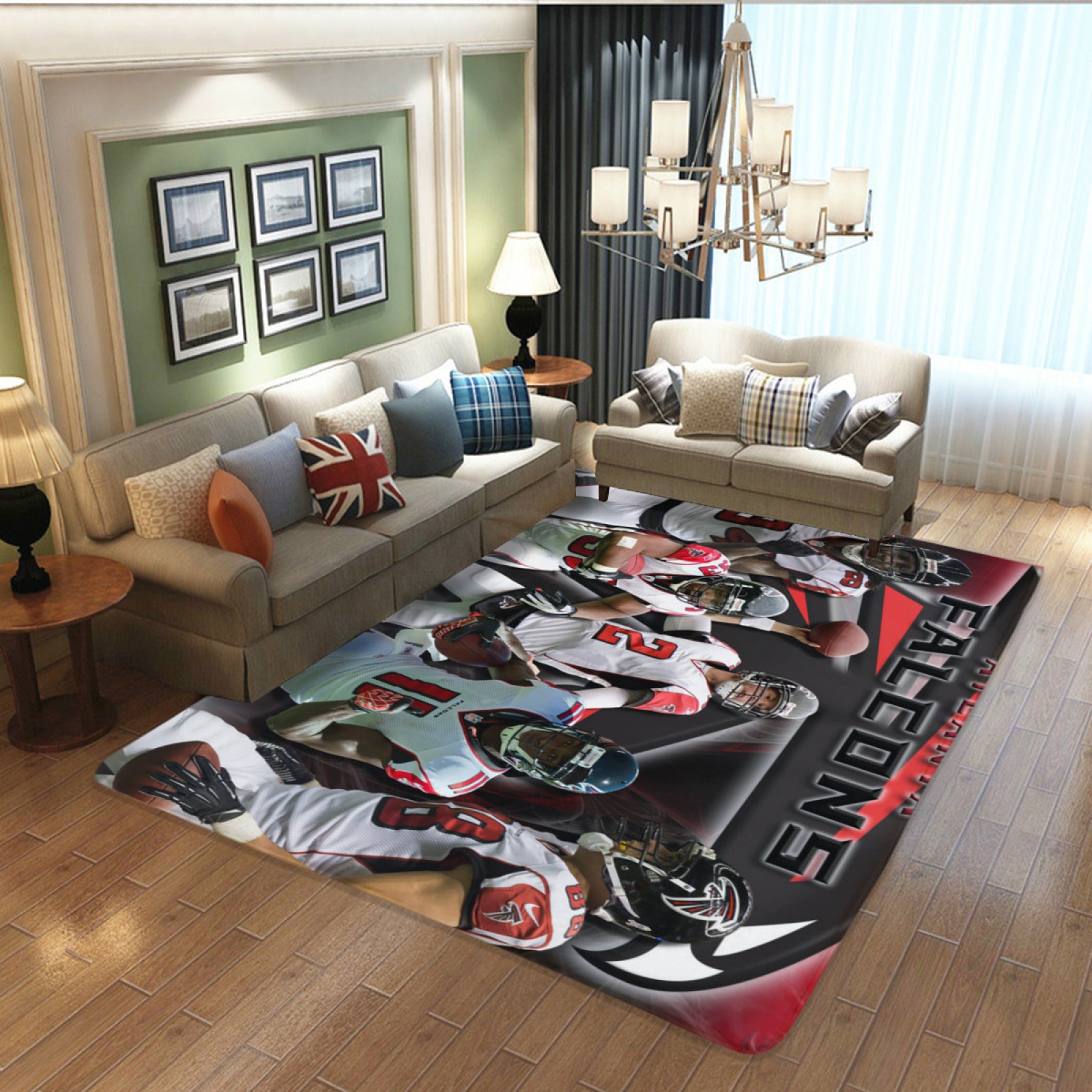 Atlanta Rugby Falcons Rugs Bedroom Living Room Bathroom Carpet Mat Rug