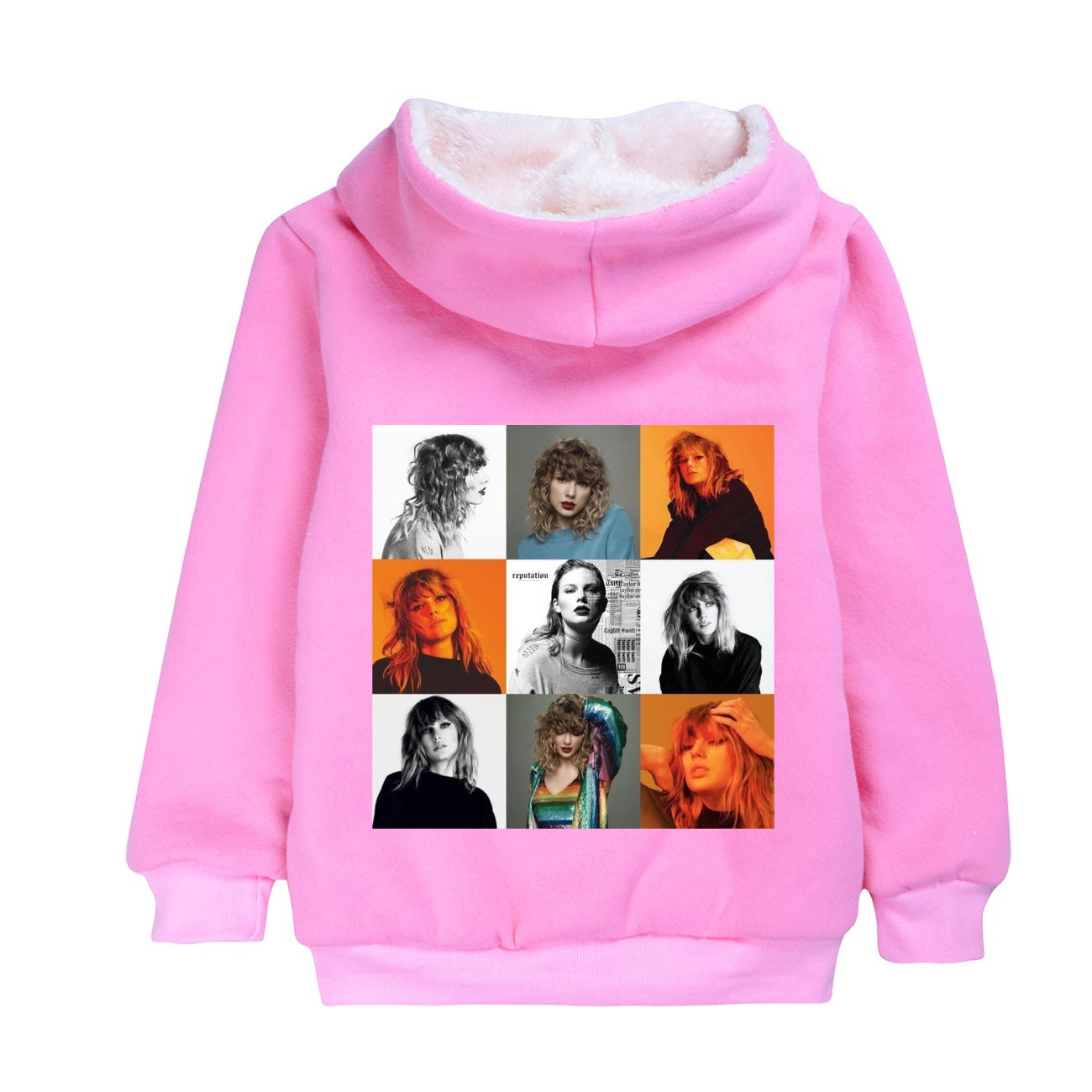 Taylor Swift Sherpa Lined Hoodie Fleece Sweatshirt Full Zip Hooded Jacket for Kids