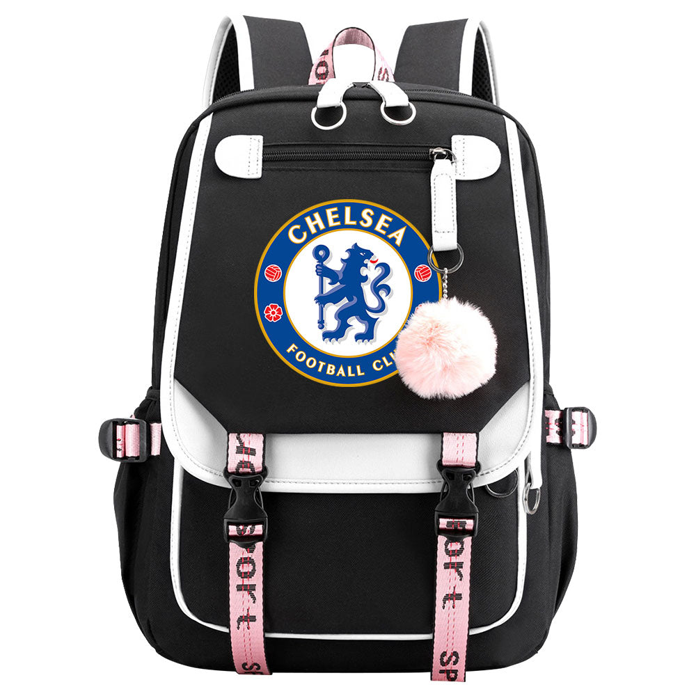 Chelsea Football Club Waterproof Backpack School Notebook Travel Bags USB Charging
