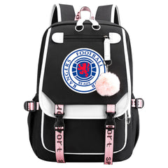 Rangers Football Club Waterproof Backpack School Notebook Travel Bags USB Charging